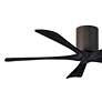 3_52" Matthews Irene-5H Bronze and Black Hugger Ceiling Fan with Remote more views