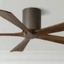52" Matthews Irene-5H Bronze and Walnut Hugger Ceiling Fan with Remote