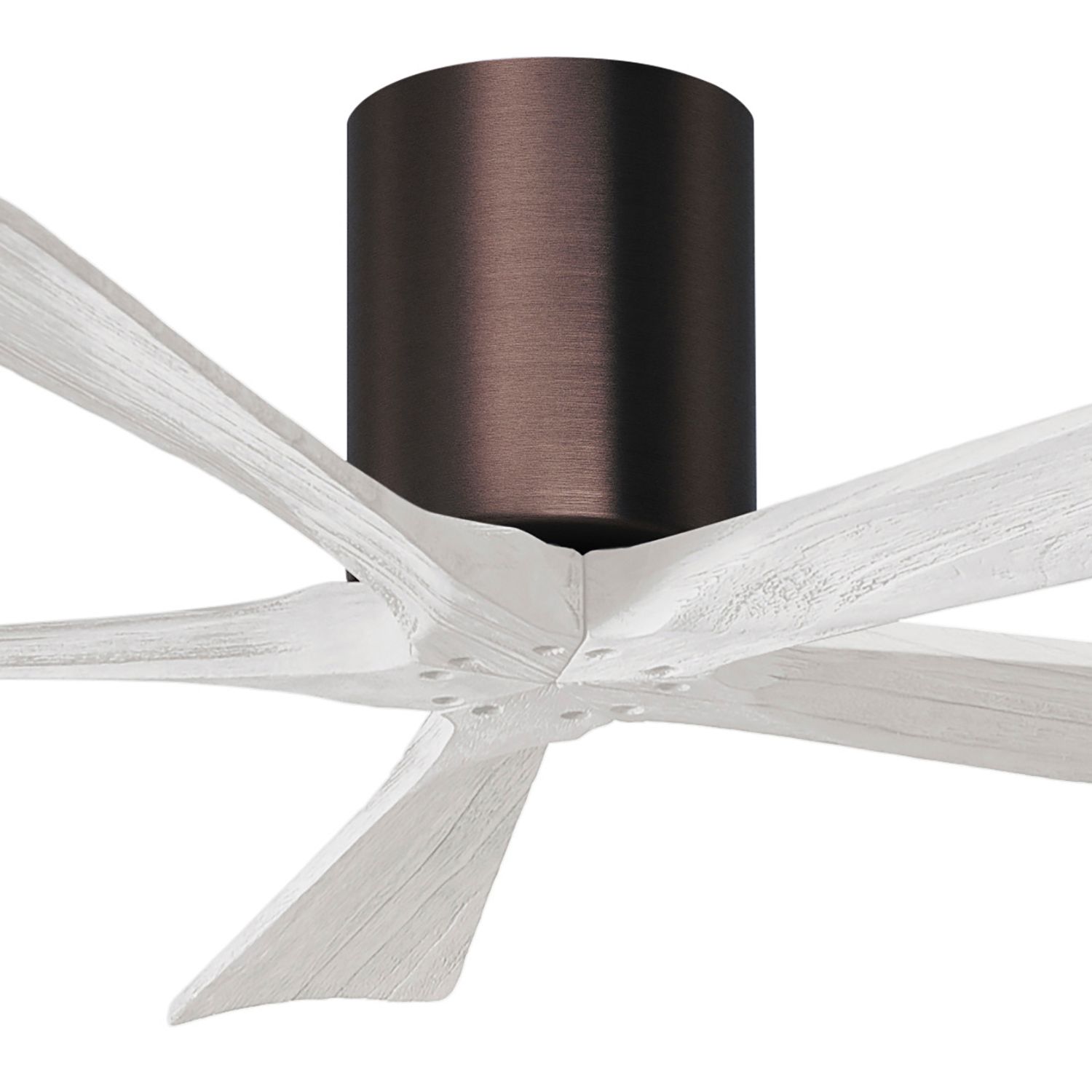 Image 2 52" Matthews Irene-5H Bronze and White Hugger Ceiling Fan with Remote more views