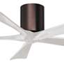 2_52" Matthews Irene-5H Bronze and White Hugger Ceiling Fan with Remote more views
