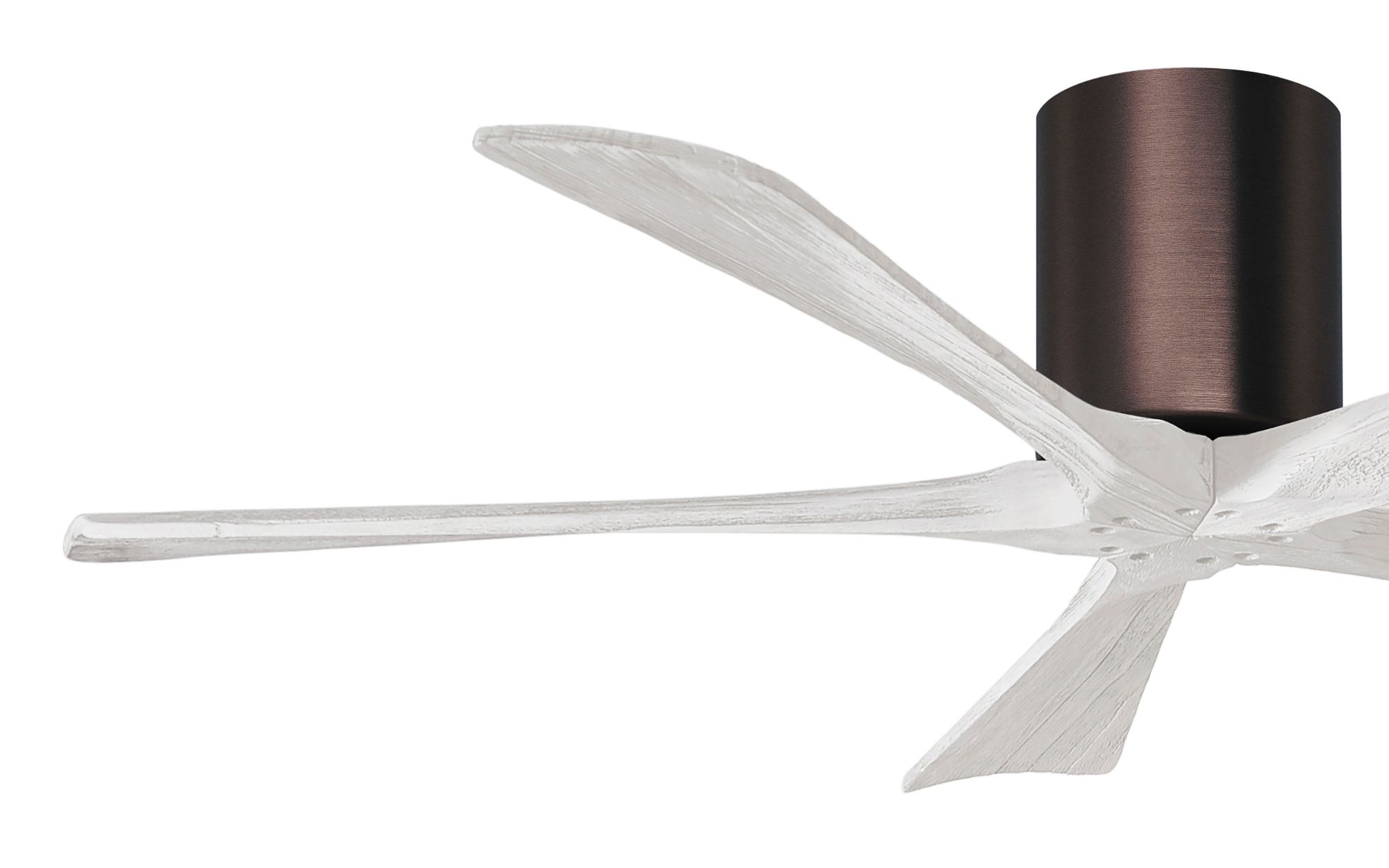 Image 3 52" Matthews Irene-5H Bronze and White Hugger Ceiling Fan with Remote more views