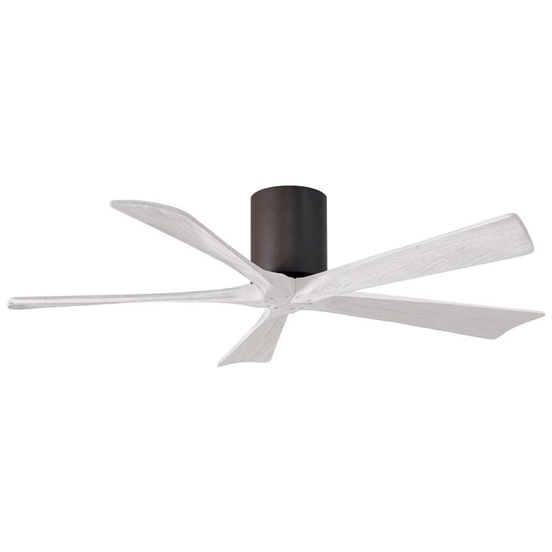 Image 1 52" Matthews Irene-5H Bronze and White Hugger Ceiling Fan with Remote