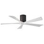 52" Matthews Irene-5H Bronze and White Hugger Ceiling Fan with Remote