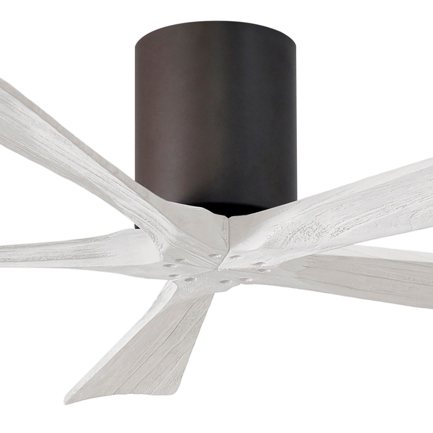 Image 2 52" Matthews Irene-5H Bronze and White Hugger Ceiling Fan with Remote more views