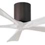 2_52" Matthews Irene-5H Bronze and White Hugger Ceiling Fan with Remote more views