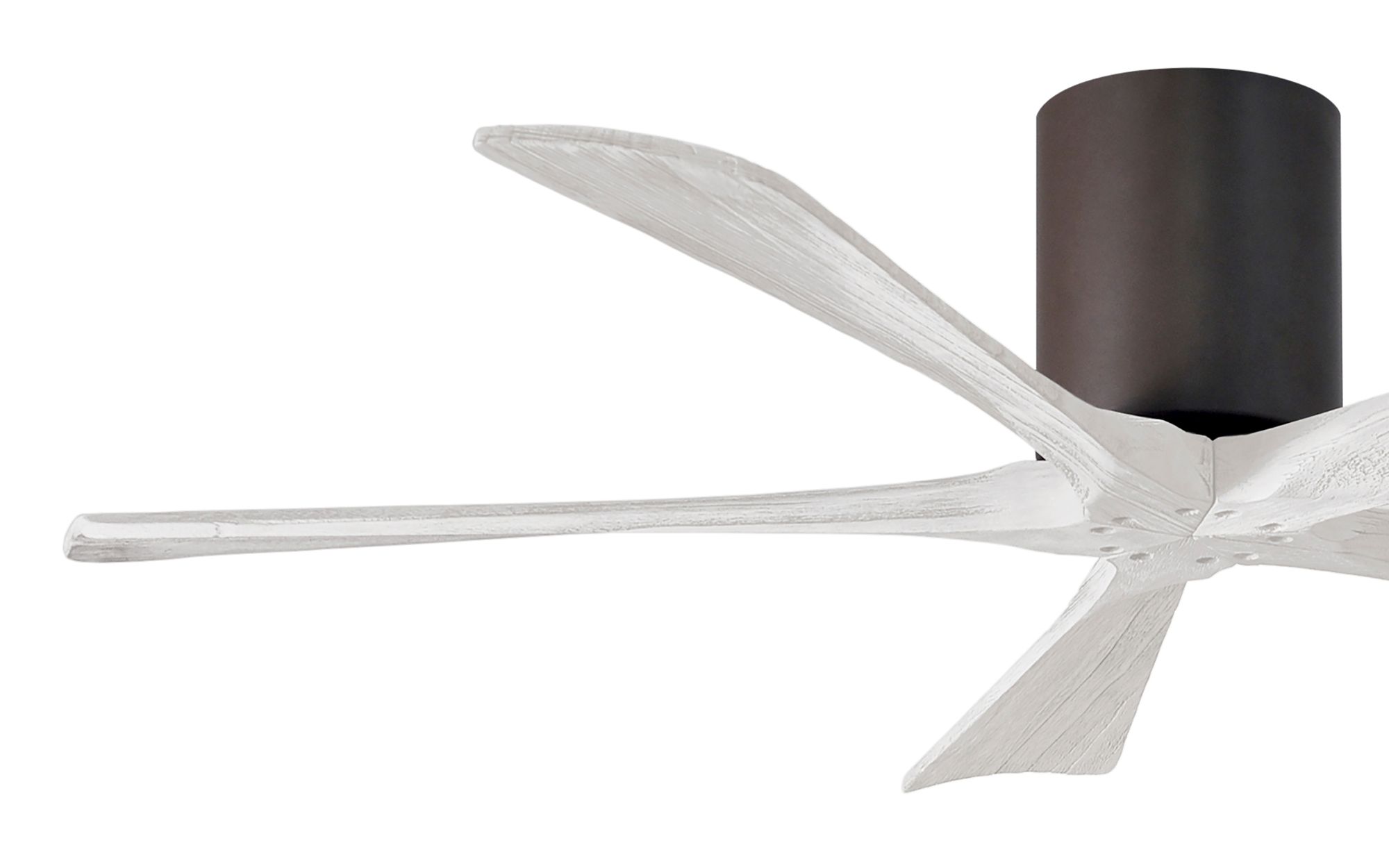 Image 3 52" Matthews Irene-5H Bronze and White Hugger Ceiling Fan with Remote more views