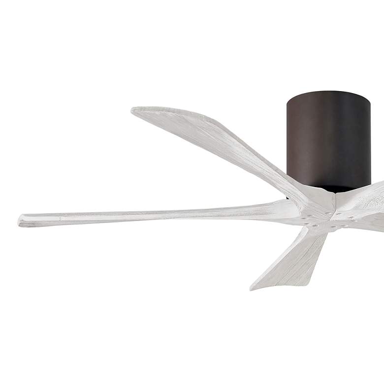 Image 3 52" Matthews Irene-5H Bronze and White Hugger Ceiling Fan with Remote more views