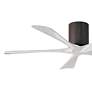 3_52" Matthews Irene-5H Bronze and White Hugger Ceiling Fan with Remote more views