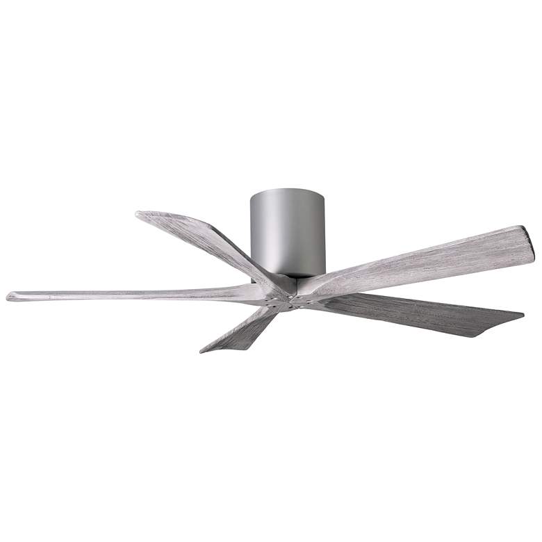 Image 1 52 inch Matthews Irene-5H Brushed Nickel and Barnwood Hugger Ceiling Fan
