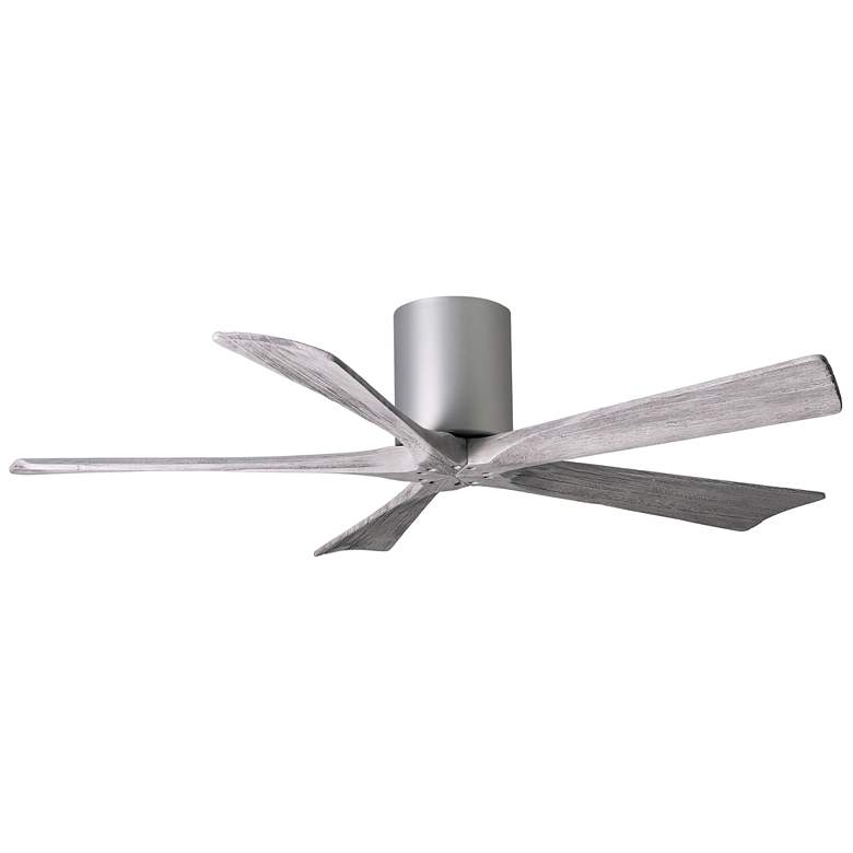 Image 1 52" Matthews Irene-5H Brushed Nickel and Barnwood Hugger Ceiling Fan