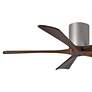 52" Matthews Irene-5H Brushed Nickel and Walnut Hugger Ceiling Fan
