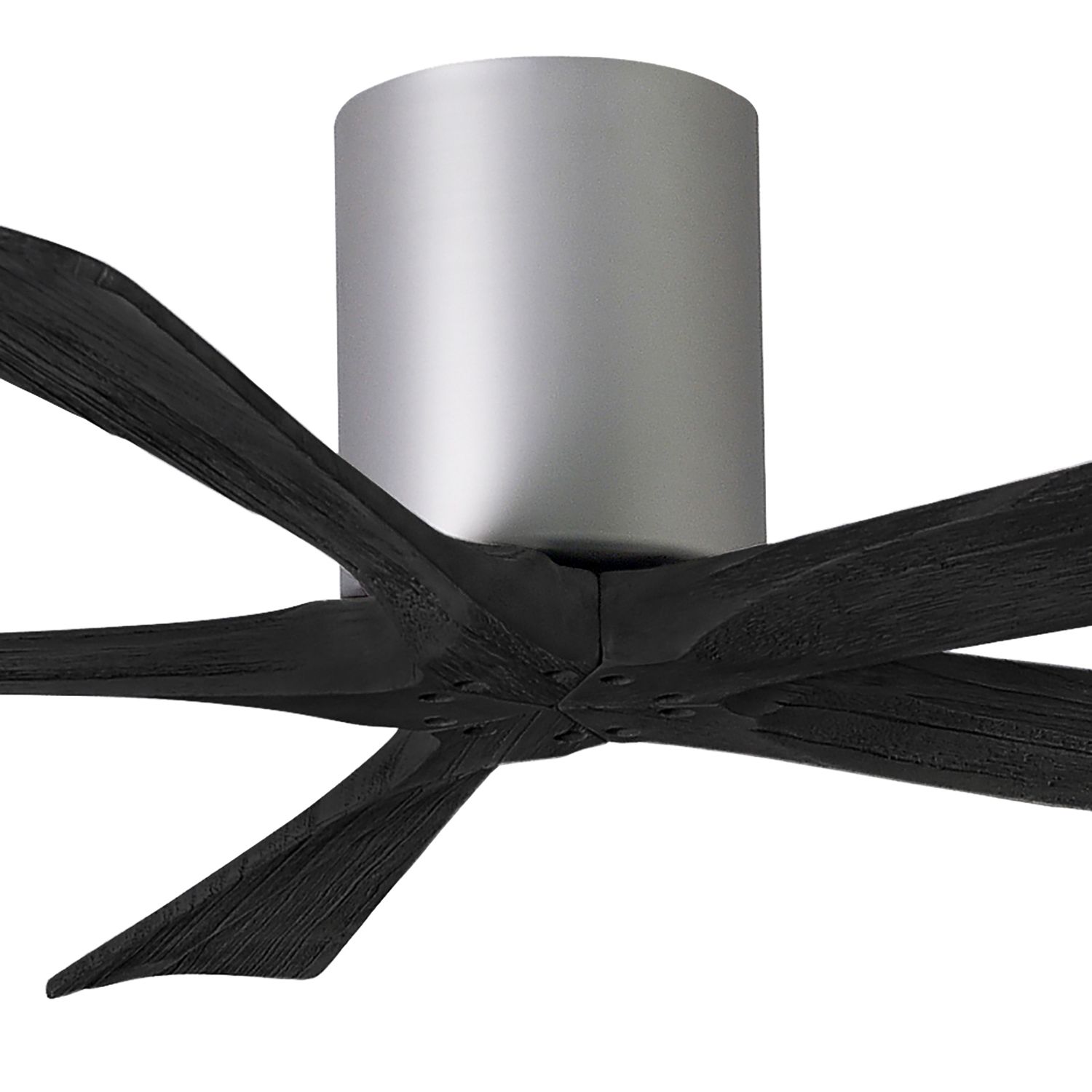 Image 2 52" Matthews Irene-5H Brushed Nickel Black Hugger Fan with Remote more views