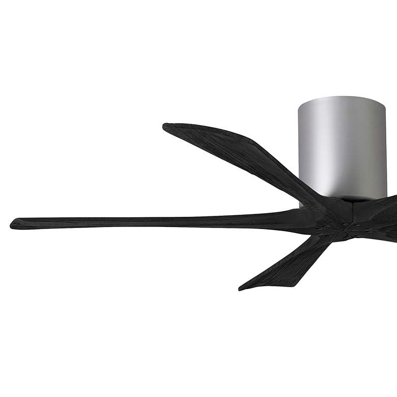Image 3 52" Matthews Irene-5H Brushed Nickel Black Hugger Fan with Remote more views