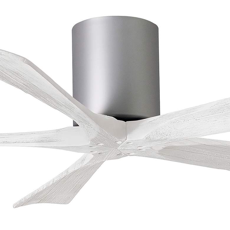 Image 2 52" Matthews Irene-5H Brushed Nickel White Hugger Fan with Remote more views