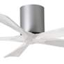 2_52" Matthews Irene-5H Brushed Nickel White Hugger Fan with Remote more views