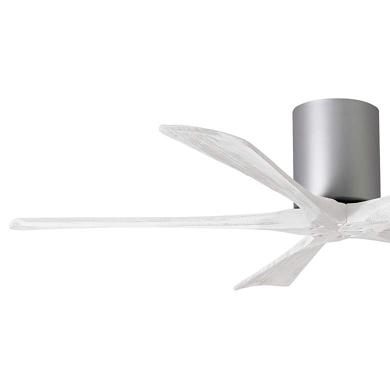 Image 3 52" Matthews Irene-5H Brushed Nickel White Hugger Fan with Remote more views