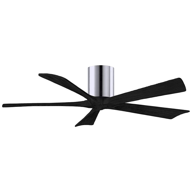 Image 1 52" Matthews Irene-5H Chrome and Black Hugger Ceiling Fan with Remote