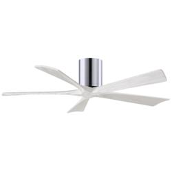52&quot; Matthews Irene-5H Chrome and White Hugger Ceiling Fan with Remote