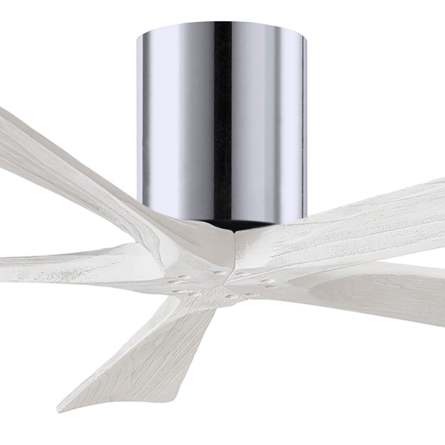 Image 2 52" Matthews Irene-5H Chrome and White Hugger Ceiling Fan with Remote more views
