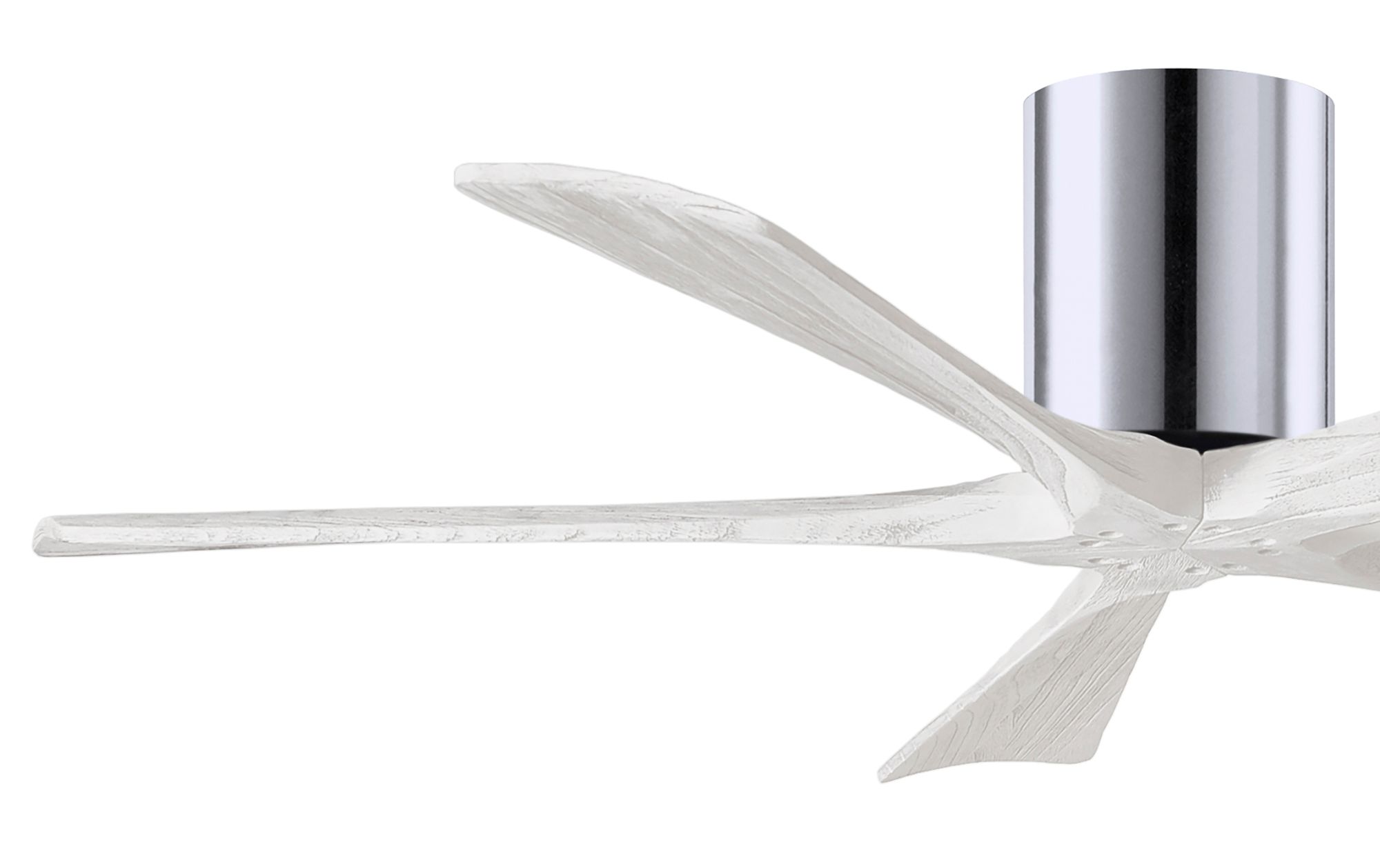 Image 3 52" Matthews Irene-5H Chrome and White Hugger Ceiling Fan with Remote more views