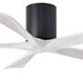 2_52" Matthews Irene-5H Damp Black White Hugger Ceiling Fan with Remote more views