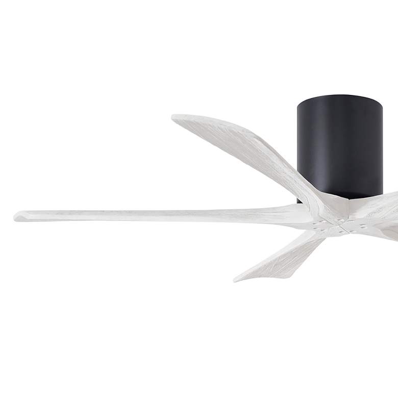 Image 3 52" Matthews Irene-5H Damp Black White Hugger Ceiling Fan with Remote more views