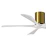 3_52" Matthews Irene-5H Damp Brass and White Hugger Fan with Remote more views