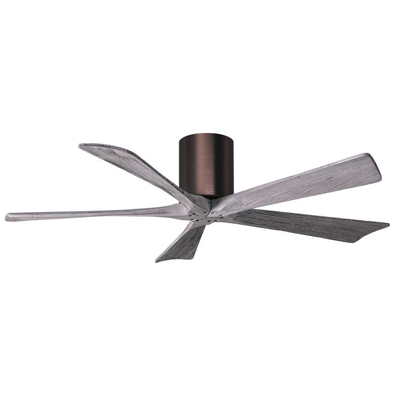 Image 1 52 inch Matthews Irene-5H Damp Bronze Barnwood Hugger Fan with Remote