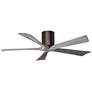 52" Matthews Irene-5H Damp Bronze Barnwood Hugger Fan with Remote