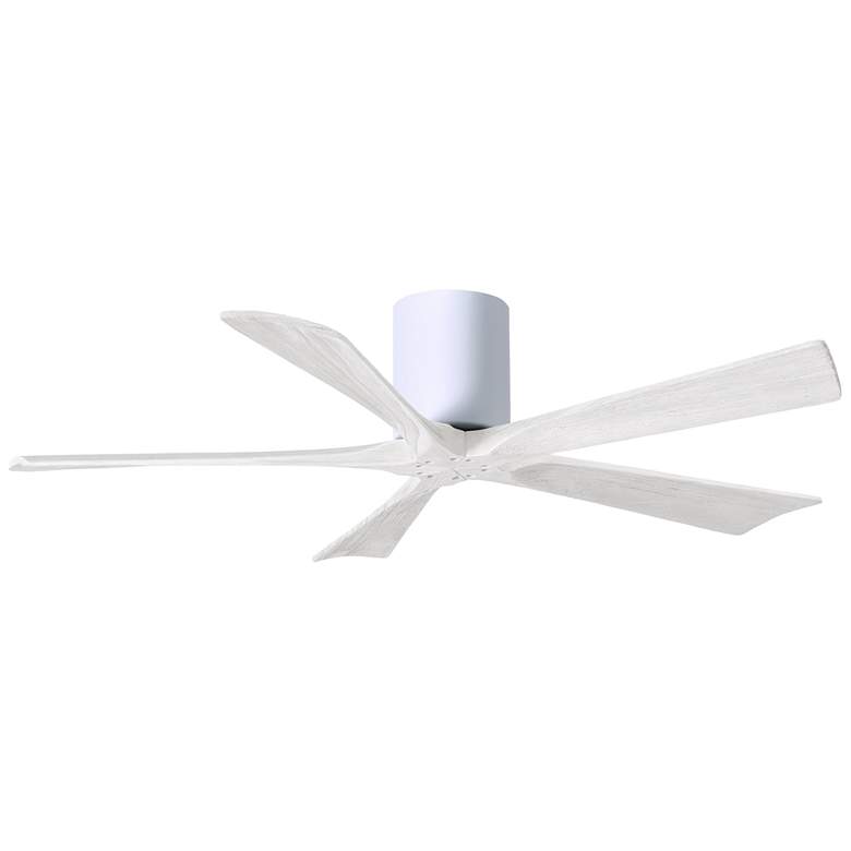 Image 1 52 inch Matthews Irene-5H Gloss White Hugger Ceiling Fan with Remote
