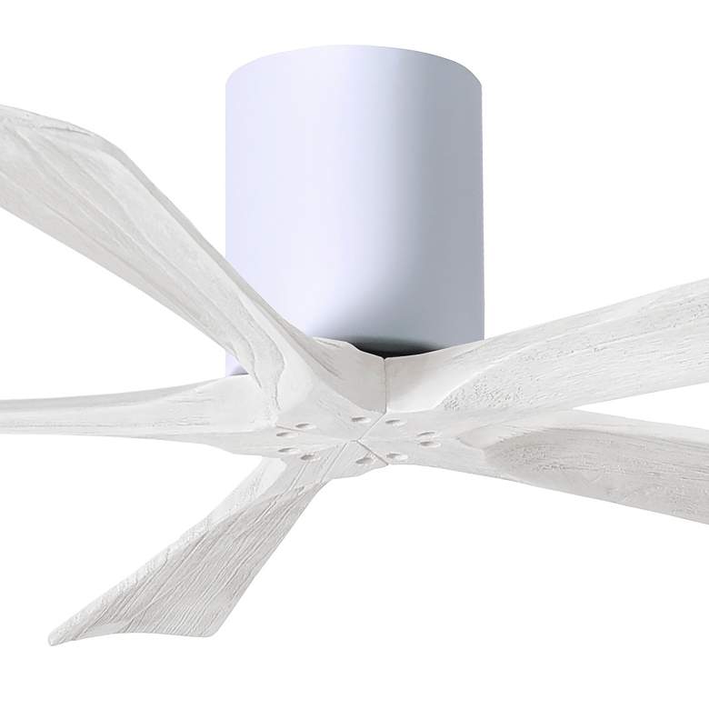 Image 2 52" Matthews Irene-5H Gloss White Hugger Ceiling Fan with Remote more views