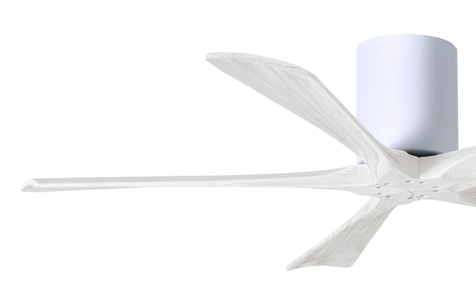 Image 3 52" Matthews Irene-5H Gloss White Hugger Ceiling Fan with Remote more views