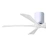3_52" Matthews Irene-5H Gloss White Hugger Ceiling Fan with Remote more views