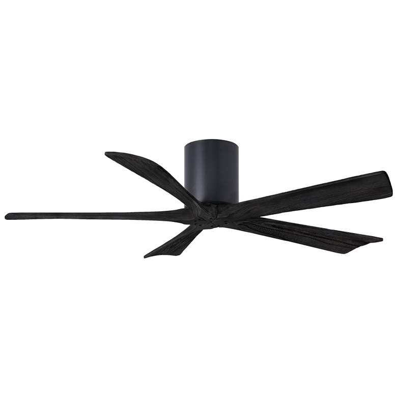 Image 1 52" Matthews Irene-5H Matte Black Hugger Ceiling Fan with Remote