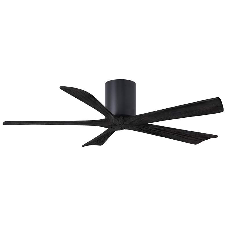 Image 1 52 inch Matthews Irene-5H Matte Black Hugger Ceiling Fan with Remote