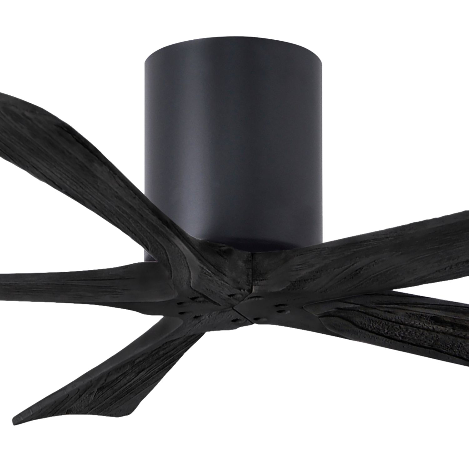Image 2 52" Matthews Irene-5H Matte Black Hugger Ceiling Fan with Remote more views