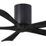 2_52" Matthews Irene-5H Matte Black Hugger Ceiling Fan with Remote more views