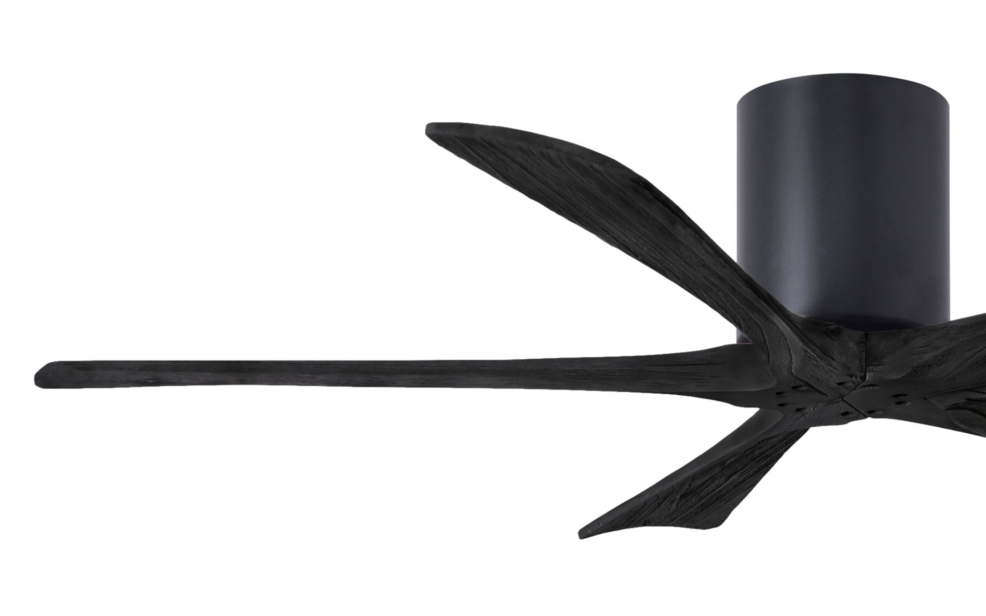 Image 3 52" Matthews Irene-5H Matte Black Hugger Ceiling Fan with Remote more views