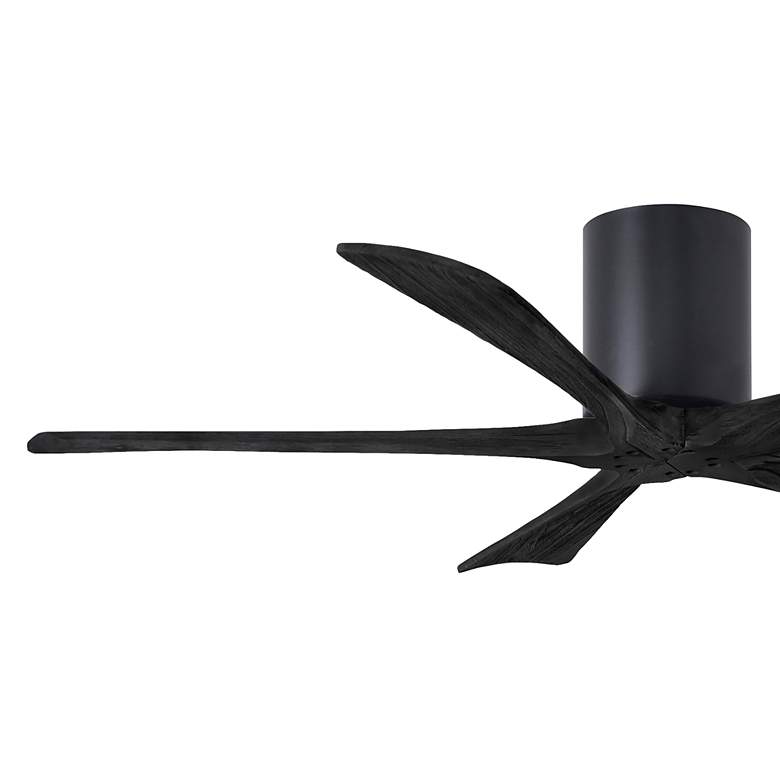 Image 3 52" Matthews Irene-5H Matte Black Hugger Ceiling Fan with Remote more views