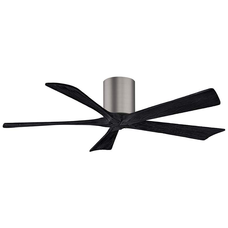 Image 1 52" Matthews Irene-5H Pewter and Black Hugger Ceiling Fan with Remote