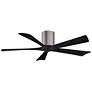52" Matthews Irene-5H Pewter and Black Hugger Ceiling Fan with Remote