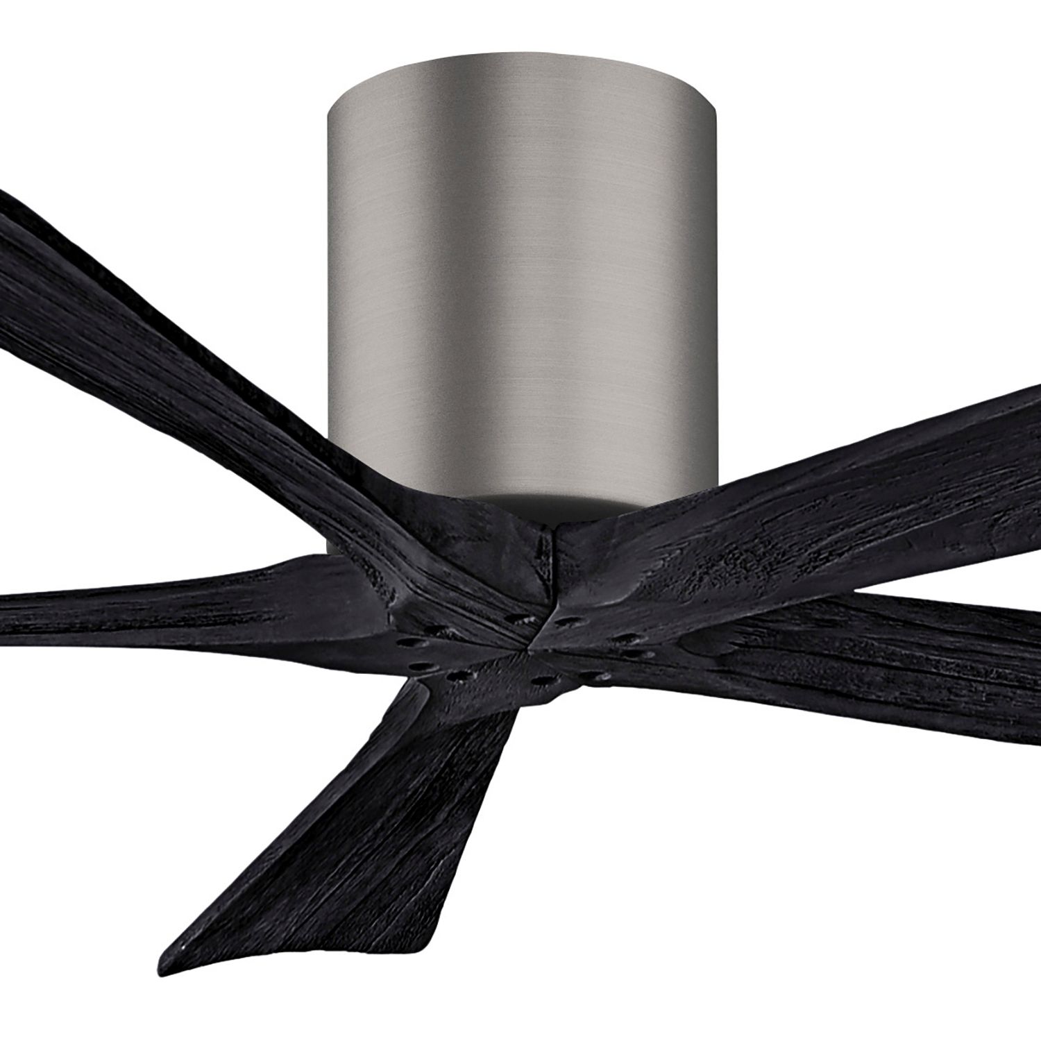 Image 2 52" Matthews Irene-5H Pewter and Black Hugger Ceiling Fan with Remote more views