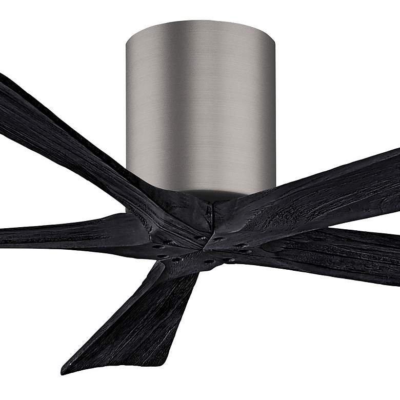 Image 2 52" Matthews Irene-5H Pewter and Black Hugger Ceiling Fan with Remote more views