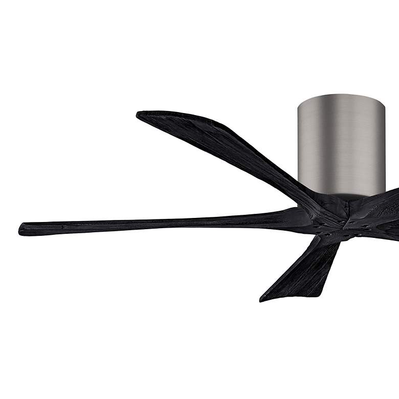 Image 3 52" Matthews Irene-5H Pewter and Black Hugger Ceiling Fan with Remote more views