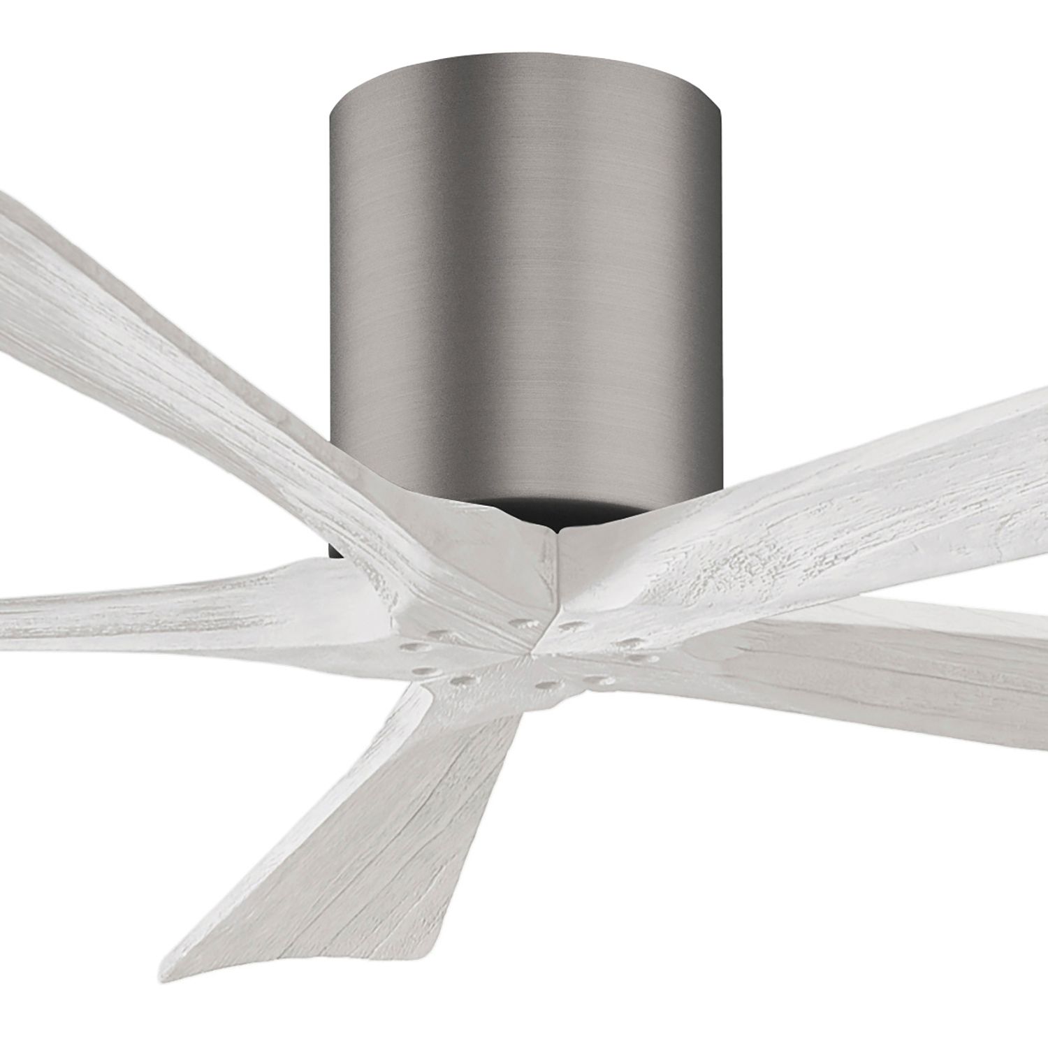 Image 2 52" Matthews Irene-5H Pewter and White Hugger Ceiling Fan with Remote more views