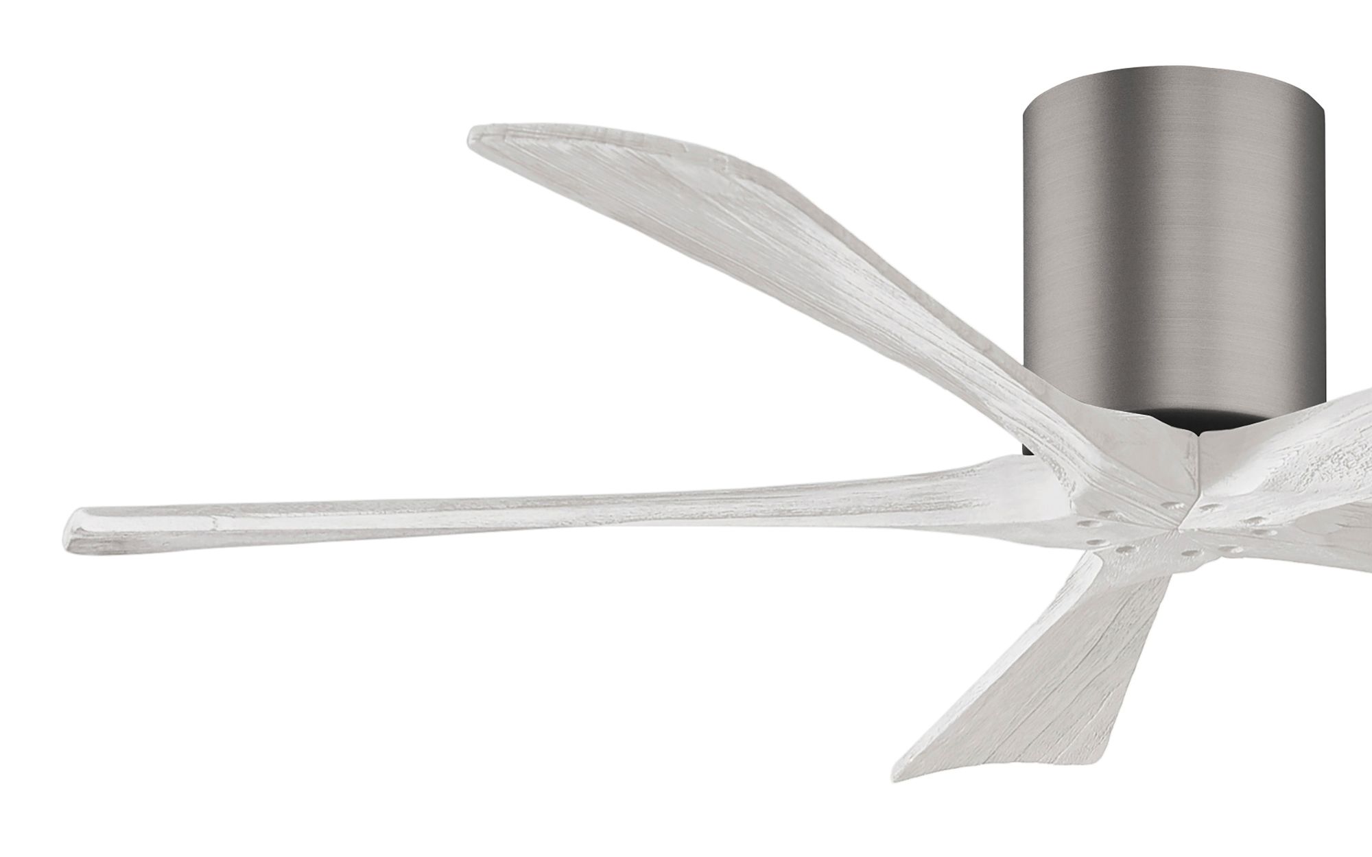 Image 3 52" Matthews Irene-5H Pewter and White Hugger Ceiling Fan with Remote more views