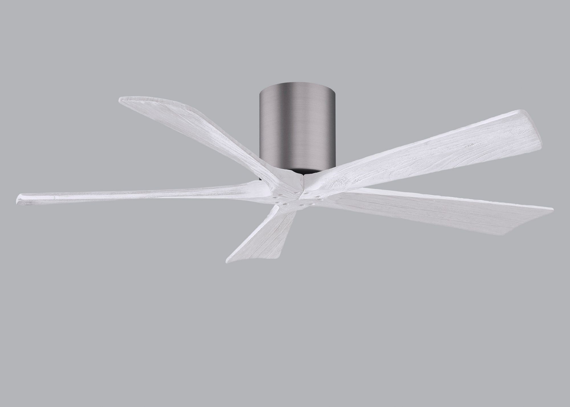 Image 6 52" Matthews Irene-5H Pewter and White Hugger Ceiling Fan with Remote more views