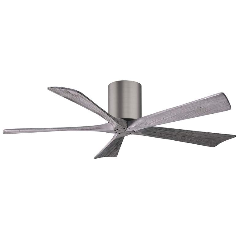 Image 1 52" Matthews Irene-5H Pewter Barnwood Hugger Ceiling Fan with Remote