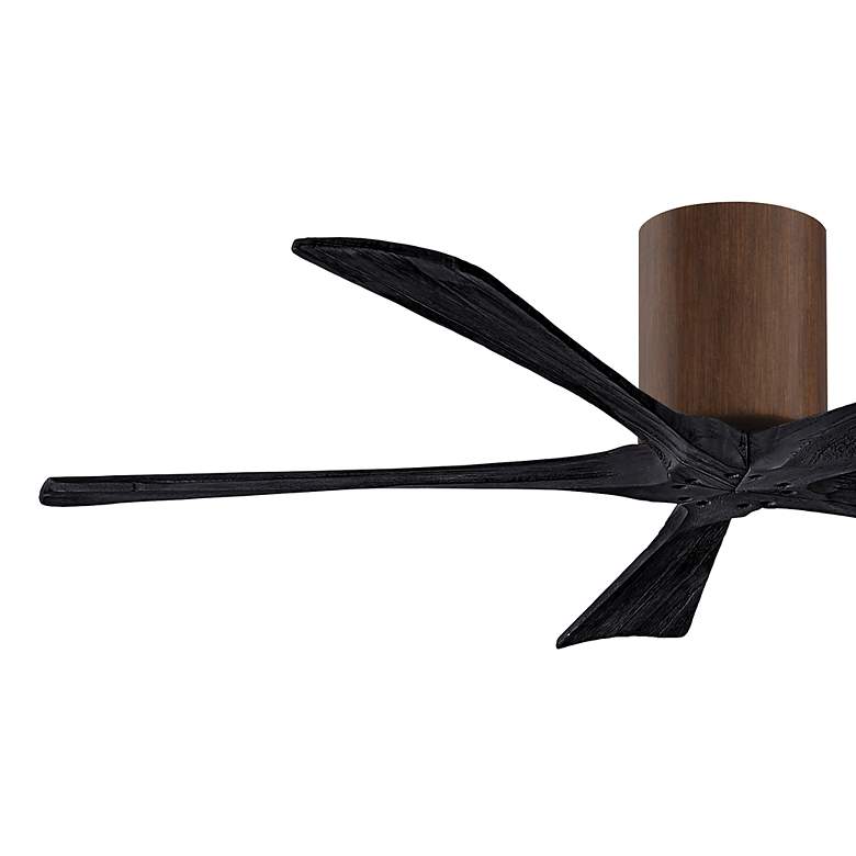 Image 3 52" Matthews Irene-5H Walnut and Black Hugger Ceiling Fan with Remote more views