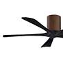 52" Matthews Irene-5H Walnut and Black Hugger Ceiling Fan with Remote